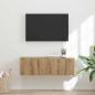 Preview: ARDEBO.de - TV-Wandschrank 98 x 31 x 29,5 cm Kunsthandwerk Eiche