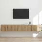 Preview: ARDEBO.de - TV-Wandschrank 2 stk. Kunsthandwerk Eiche Holzwerkstoff