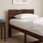 Preview: ARDEBO.de - Kopfteil mit Live Edge ROSTOCK Dunkelbraun 100 cm