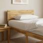Preview: ARDEBO.de - Kopfteil mit Live Edge ROSTOCK Weiß 100 cm Massivholz Akazie