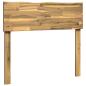 Preview: Kopfteil mit Live Edge ROSTOCK Weiß 75 cm Massivholz Akazie