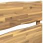 Preview: Kopfteil mit Live Edge ROSTOCK Weiß 100 cm Massivholz Akazie