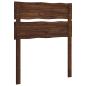 Preview: Kopfteil mit Live Edge ROSTOCK Dunkelbraun 80 cm