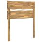 Preview: Kopfteil mit Live Edge ROSTOCK Weiß 80 cm Massivholz Akazie