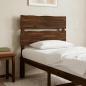 Preview: ARDEBO.de - Kopfteil mit Live Edge ROSTOCK Dunkelbraun 75 cm