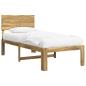 Preview: Einzelbettgestell mit Kopfteil ROSTOCK Weiß gewaschen