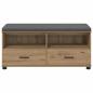 Preview: Schuhbank mit Kissen Artisan-Eiche 100 x 38 x 46 cm