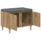 Preview: Schuhbank mit Kissen Artisan-Eiche 60 x 38 x 46 cm
