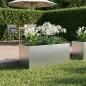 Preview: ARDEBO.de - Garten-Pflanzgefäß Silber 100 x 40 x 40 cm Verzinkter Stahl