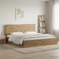 Preview: ARDEBO.de - Bed Frame with Storage and Headboard Artisan Oak 180 x 200 cm