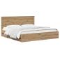 Preview: Bed Frame with Storage and Headboard Artisan Oak 180 x 200 cm