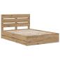 Preview: Bed Frame with Storage and Headboard Artisan Oak 160 x 200 cm
