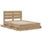 Preview: Bed Frame with Storage and Headboard Artisan Oak 160 x 200 cm