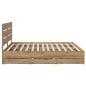 Preview: Bed Frame with Storage and Headboard Artisan Oak 180 x 200 cm