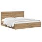 Preview: Bed Frame with Storage and Headboard Artisan Oak 180 x 200 cm