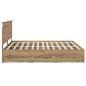 Preview: Bed Frame with Storage and Headboard Artisan Oak 180 x 200 cm