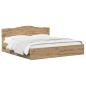 Preview: Bed Frame with Storage and Headboard Artisan Oak 180 x 200 cm