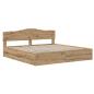 Preview: Bed Frame with Storage and Headboard Artisan Oak 180 x 200 cm