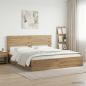 Preview: ARDEBO.de - Bed Frame with Storage and Headboard Artisan Oak 180 x 200 cm