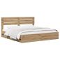 Preview: Bed Frame with Storage and Headboard Artisan Oak 180 x 200 cm