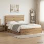 Preview: ARDEBO.de - Bed Frame with Storage and Headboard Artisan Oak 120 x 200 cm
