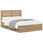 Preview: Bed Frame with Storage and Headboard Artisan Oak 120 x 200 cm