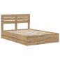 Preview: Bed Frame with Storage and Headboard Artisan Oak 120 x 200 cm