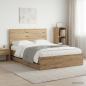 Preview: ARDEBO.de - Bed Frame with Storage and Headboard Artisan Oak 160 x 200 cm