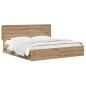 Preview: Bed Frame with Storage and Headboard Artisan Oak 180 x 200 cm