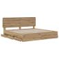 Preview: Bed Frame with Storage and Headboard Artisan Oak 180 x 200 cm