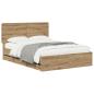 Preview: Bed Frame with Storage and Headboard Artisan Oak 120 x 200 cm