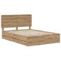 Preview: Bed Frame with Storage and Headboard Artisan Oak 120 x 200 cm