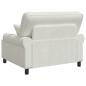 Preview: XXL-Sessel mit Kissen Creme 1,5 Linien Stoff