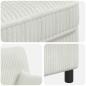 Preview: XXL-Sessel mit Kissen Creme 1,5 Linien Stoff