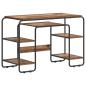 Preview: Schreibtisch mit Stauraum Altholz 113,5 x 52 x 75,5 cm
