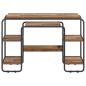 Preview: Schreibtisch mit Stauraum Altholz 113,5 x 52 x 75,5 cm