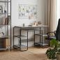 Preview: ARDEBO.de - Schreibtisch mit Stauraum Sonoma-Grau 113,5 x 52 x 75,5 cm