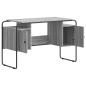 Preview: Schreibtisch mit Stauraum Sonoma-Grau 120 x 50,5 x 75,5 cm
