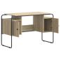 Preview: Schreibtisch mit Stauraum Sonoma-Eiche 120 x 50,5 x 75,5 cm