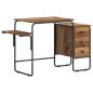 Preview: Schreibtisch mit Stauraum Altholz 120 x 50 x 75 cm