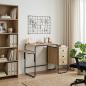 Preview: ARDEBO.de - Schreibtisch mit Stauraum Sonoma-Eiche 120 x 50 x 75 cm