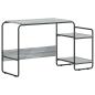 Preview: Schreibtisch mit Stauraum Sonoma-Grau 131,5 x 50 x 75,5 cm