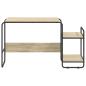 Preview: Schreibtisch mit Stauraum Sonoma-Eiche 131,5 x 50 x 75,5 cm