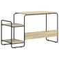 Preview: Schreibtisch mit Stauraum Sonoma-Eiche 131,5 x 50 x 75,5 cm