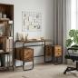 Preview: ARDEBO.de - Schreibtisch mit Stauraum Altholz 145 x 50 x 75 cm