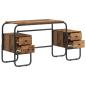 Preview: Schreibtisch mit Stauraum Altholz 145 x 50 x 75 cm
