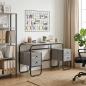 Preview: ARDEBO.de - Schreibtisch mit Stauraum Sonoma-Grau 145 x 50 x 75 cm