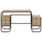Preview: Schreibtisch mit Stauraum Artisan-Eiche 145 x 50 x 75 cm