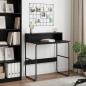 Preview: ARDEBO.de - Schreibtisch mit Stauraum Schwarz Eichen-Optik 80 x 50 x 91 cm