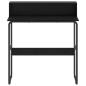 Preview: Schreibtisch mit Stauraum Schwarz Eichen-Optik 80 x 50 x 91 cm
